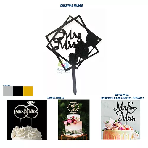 Mr & Mrs Wedding Cake Topper